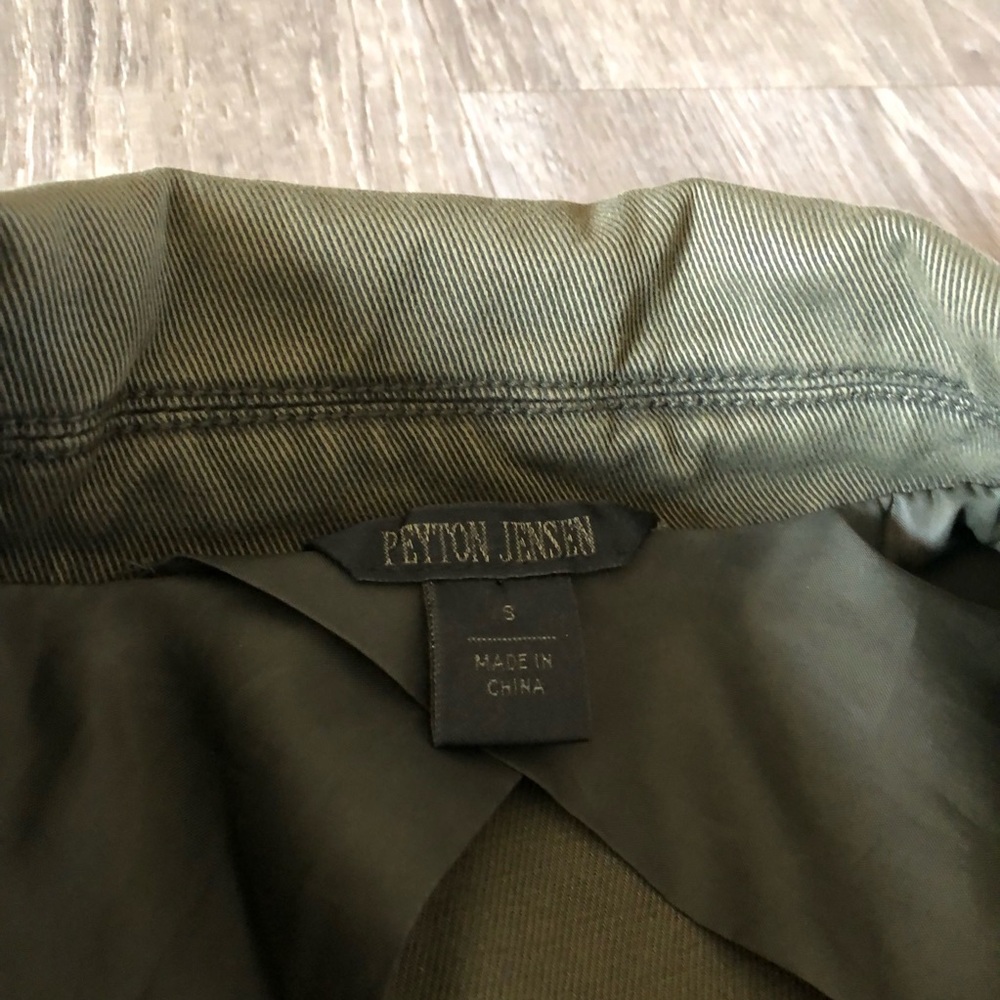 Evereve Peyton Jensen Cadet Jacket in Army Green Women's Small $138 - Picture 4 of 14